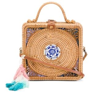 Woven square Tile crossbody
